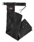 HD Men's Bar & Shield Stock Leather Chaps