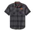 Men's H-D TECH Coolmax Plaid Shirt - Plaid - Asphalt & Harley Black