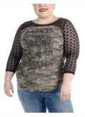 Liberty Wear Women's Saints and Sinners Thermal Long Sleeve Top - Camouflage
