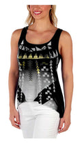 Liberty Wear Women's Arrow Head Foiled Hi-Low Hem Sleeveless Tank Top, Black