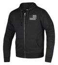 UNIK Men's Reflective Patriot American Flag Motorcycle Hoodie, Black