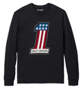 Harley-Davidson® Men's #1 Racing Graphic Long Sleeve Shirt, Black 99131-22VM