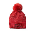 Harley-Davidson Women's Old English Pom Beanie Chili Pepper