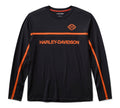 Men's H-D TECH Vented Long Sleeve Knit Crew - Harley Black