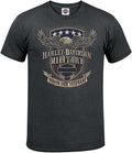 Harley-Davidson Military, Custom Veterans Support, T-Shirt, Honor Our Vets, in Charcoal Gray