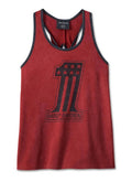 Harley-Davidson Women's Tank National Anthem Twist Back, Red