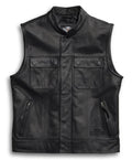 Harley Davidson Men's Foster Reflective Leather Vest