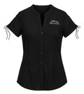 Harley-Davidson Women's Script Font Laced Sleeve Shirt
