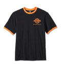 Harley-Davidson Men's 120th Anniversary Ringer Short Sleeve Tee - Black