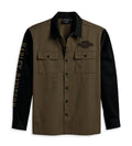 Harley-Davidson Men's Mechanic Shirt - Colorblocked, Green