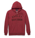 Harley-Davidson Men's Zip-Up Hoodie, Crosscountry Staple - Red
