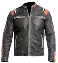 New Men's Cafe Racer Motorbike Leather Jacket