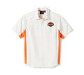 Men's H-D TECH Colorblock Shirt - Colorblock - Cloud Dancer & Harley Orange
