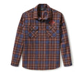 Men's Racer Font Yarn Dyed Plaid Shirt - Plaid - Mood Indigo & Coffee