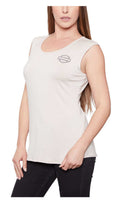 Harley-Davidson Women's Ride Proud Embellished Scoop Neck Sleeveless Top - Khaki