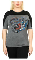 Harley-Davidson® Women's Over the Top Bling Retro Colorblocked Short Sleeve Tee
