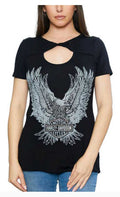 Harley-Davidson® Women's Embellished Verts Eagle Crew-Neck Short Sleeve Tee