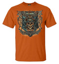 Harley-Davidson® Men's Skull Parts Winged Bar & Shield Cotton Tee Shirt, Orange
