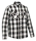 Derringer Men's Rugged Button Long Sleeve Plaid Flannel Shirt, Black/White