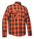 Derringer Men's Rugged Button Long Sleeve Plaid Flannel Shirt, Orange/Black