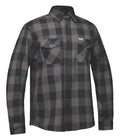 Derringer Men's Rugged Button Long Sleeve Plaid Flannel Shirt, Gray/Black