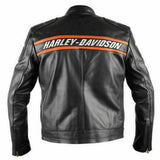 Men's Passing Link Harley Davidson Motorcycle Leather Jacket Goldberg