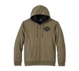 Bar & Shield Sherpa Full Zip Hoodie - Grape Leaf