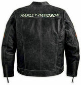 Men's Distressed Trenton Mesh HD Riding Incinerator Vintage Leather Jacket