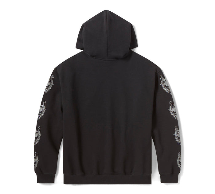 Dickies x H-D Winged Horseshoe Oversized Pullover Hoodie - Black