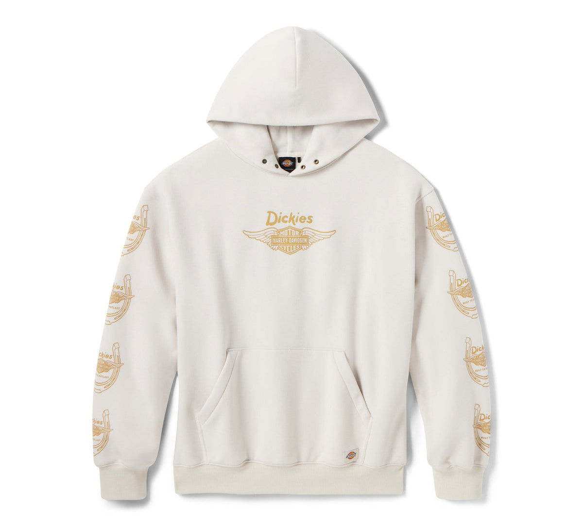 Dickies x H-D Winged Horseshoe Oversized Pullover Hoodie - Bone