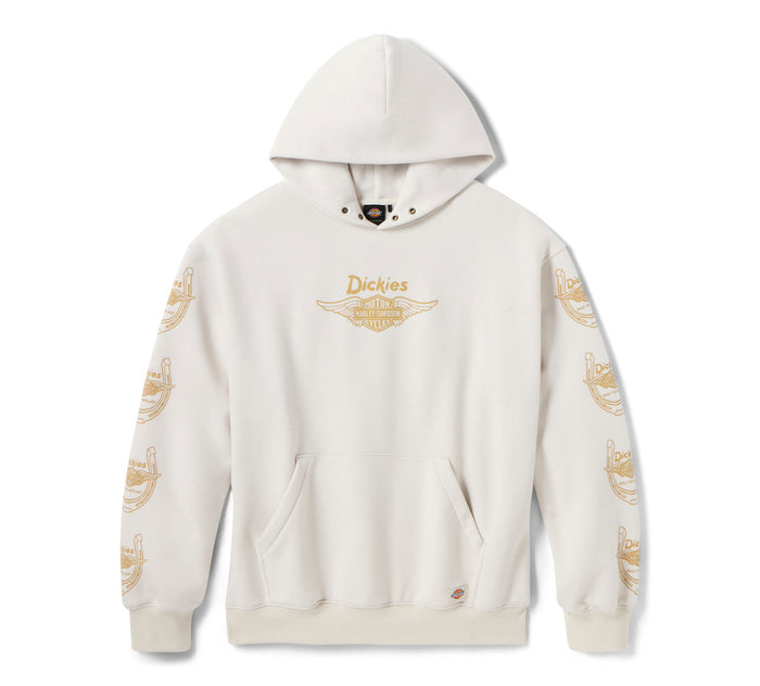 Dickies x H-D Winged Horseshoe Oversized Pullover Hoodie - Bone