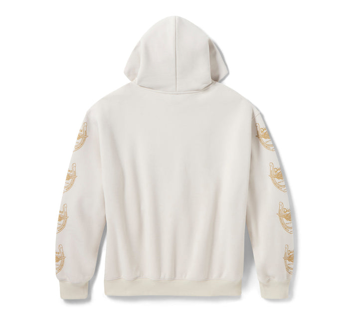 Dickies x H-D Winged Horseshoe Oversized Pullover Hoodie - Bone