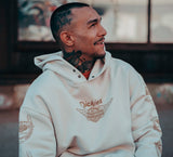 Dickies x H-D Winged Horseshoe Oversized Pullover Hoodie - Bone