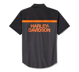 Men's H-D TECH Vented Shirt - Colorblock - Asphalt & Harley Black