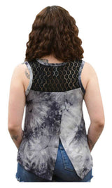 Liberty Wear Women's Embellished American Eagle Sleeveless Tank Top, Wash Gray
