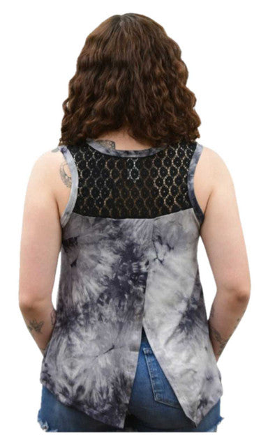 Liberty Wear Women's Embellished American Eagle Sleeveless Tank Top, Wash Gray