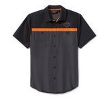 Men's H-D TECH Vented Shirt - Colorblock - Asphalt & Harley Black