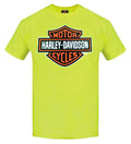 Harley-Davidson® Men's Elongated Bar & Shield Safety Green T-Shirt. 30291737