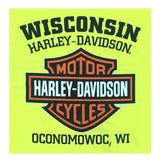 Harley-Davidson® Men's Elongated Bar & Shield Safety Green T-Shirt. 30291737