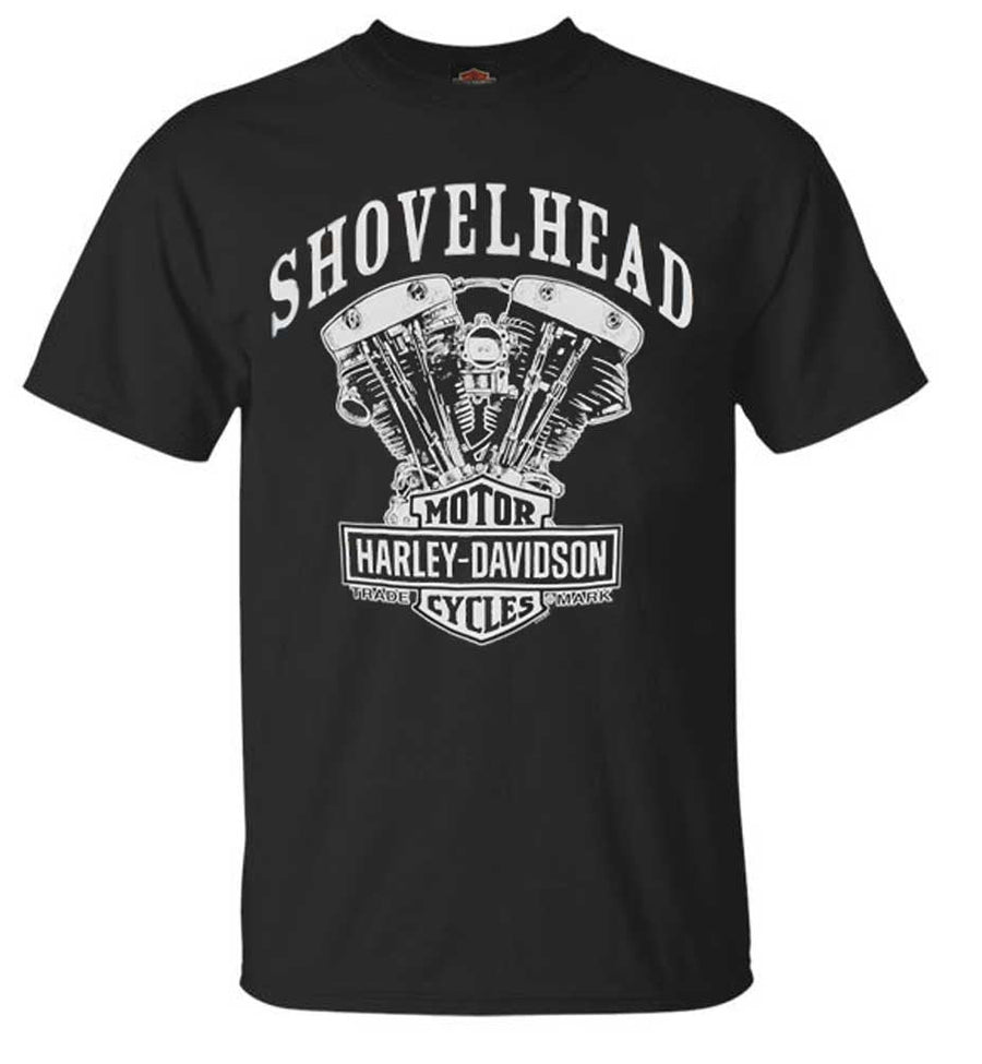 Harley-Davidson® Men's T-Shirt, Shovelhead Engine Short Sleeve, Black 30294026