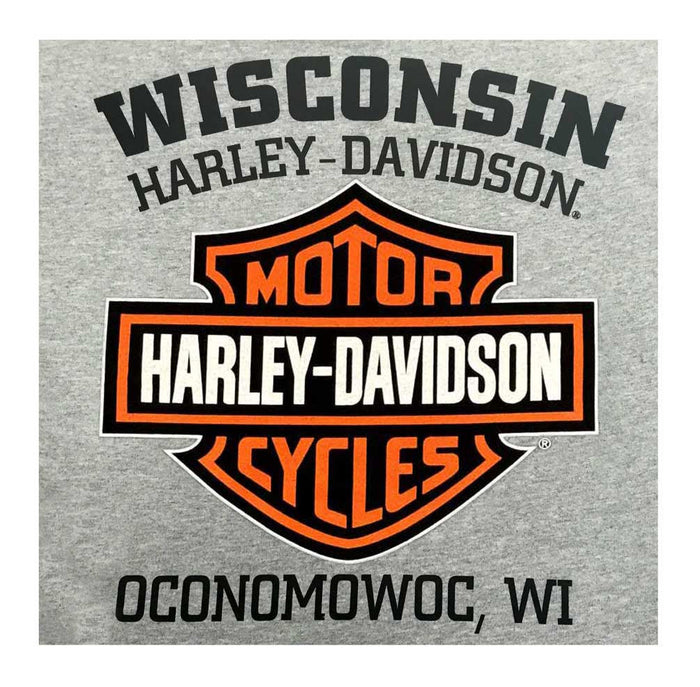 Harley-Davidson® Men's Tee, Distressed Bar & Shield T-Shirt, Gray 30296597