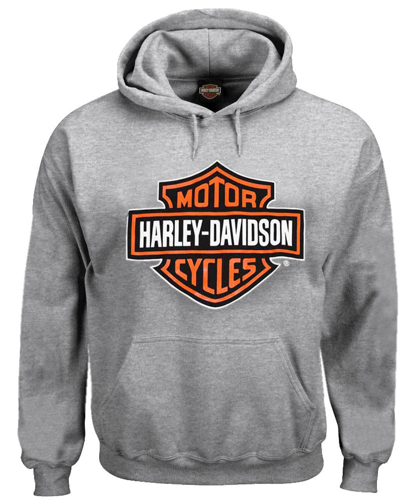 Harley-Davidson® Men's Pullover Sweatshirt, Bar & Shield Hoodie, Gray 30296627