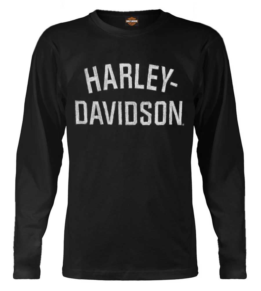 Harley-Davidson® Men's Shirt, Heritage H-D Script Long Sleeve, Black 30296633