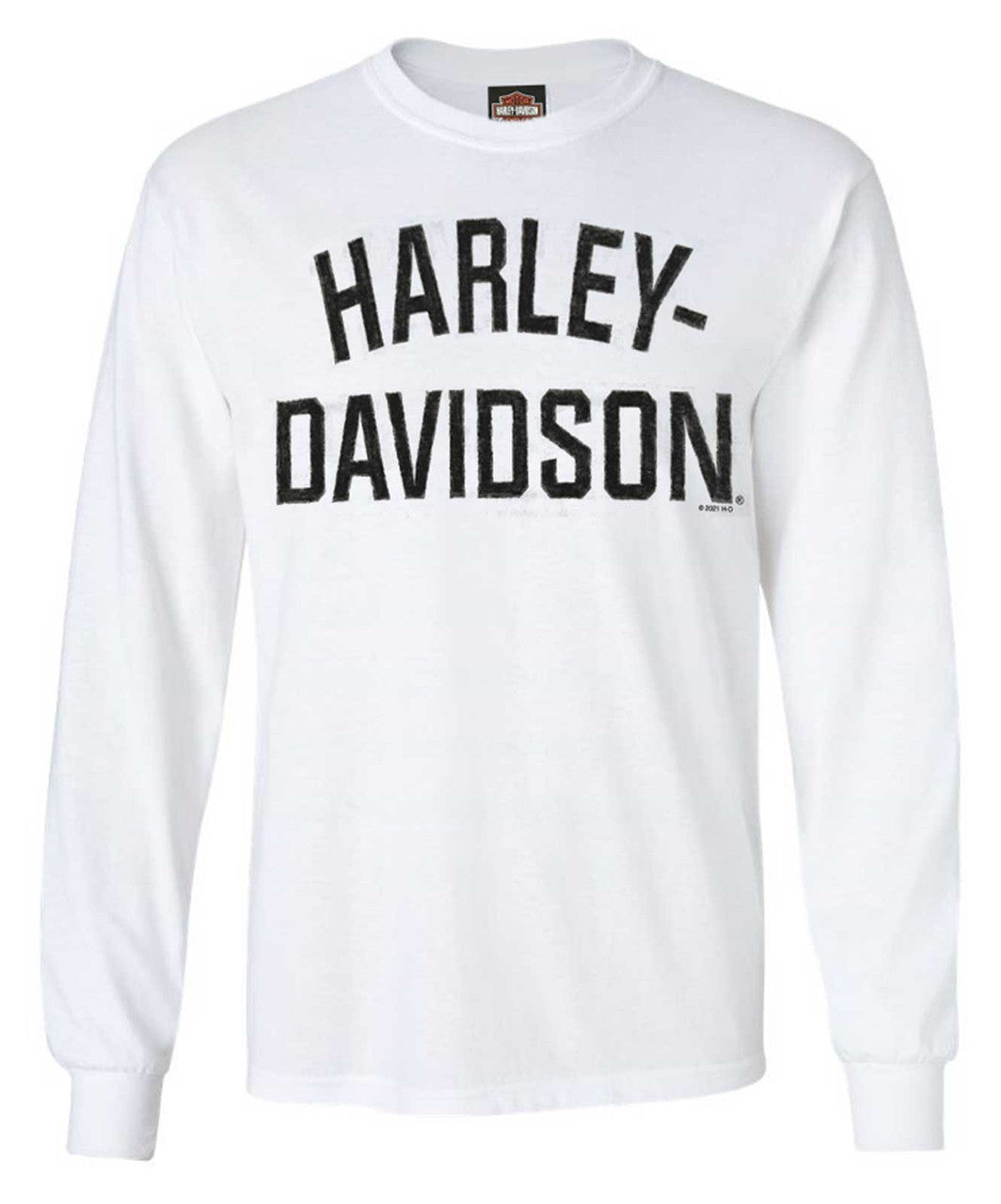 Harley-Davidson® Men's Shirt, Heritage H-D Script Long Sleeve, White 30296634