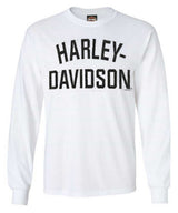 Harley-Davidson® Men's Shirt, Heritage H-D Script Long Sleeve, White 30296634