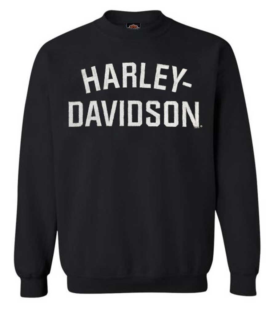 Harley-Davidson® Men's Heritage Pullover Crew Sweatshirt Black H-D 30296636