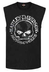 Harley-Davidson® Men's Willie G Skull Muscle Tank Top, Black T-Shirt 30296644