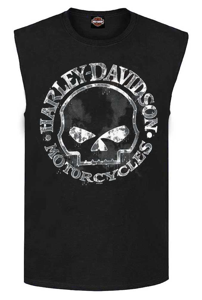 Harley-Davidson® Men's Willie G Skull Muscle Tank Top, Black T-Shirt 30296644