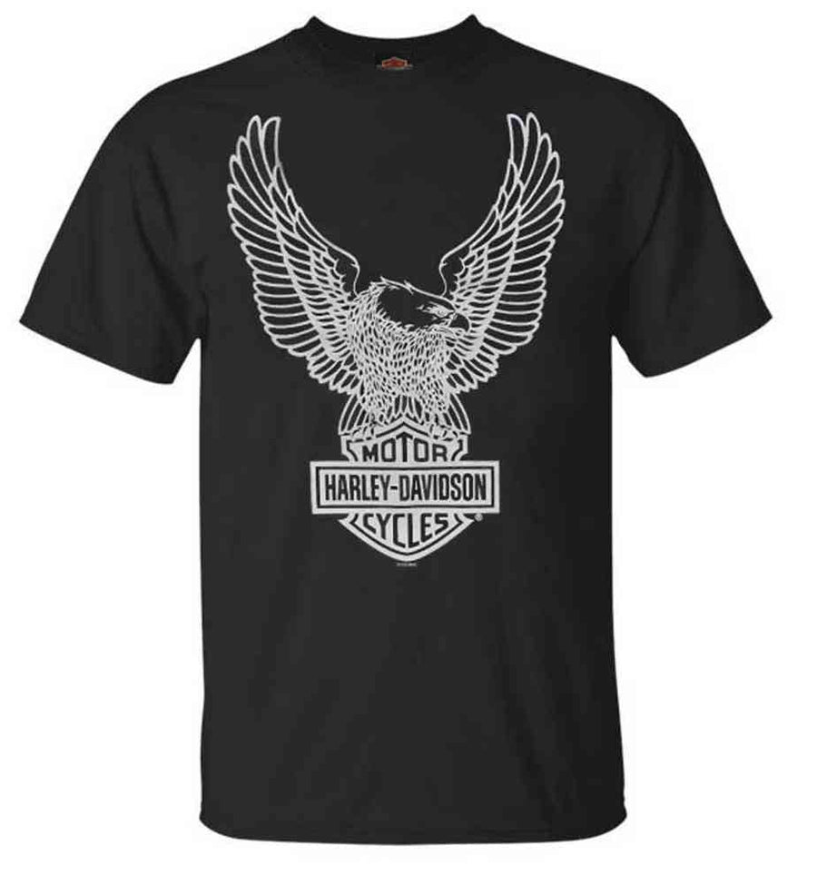 Harley-Davidson® Men's T-Shirt Eagle Graphic Short Sleeve Tee Black Tee 30296656