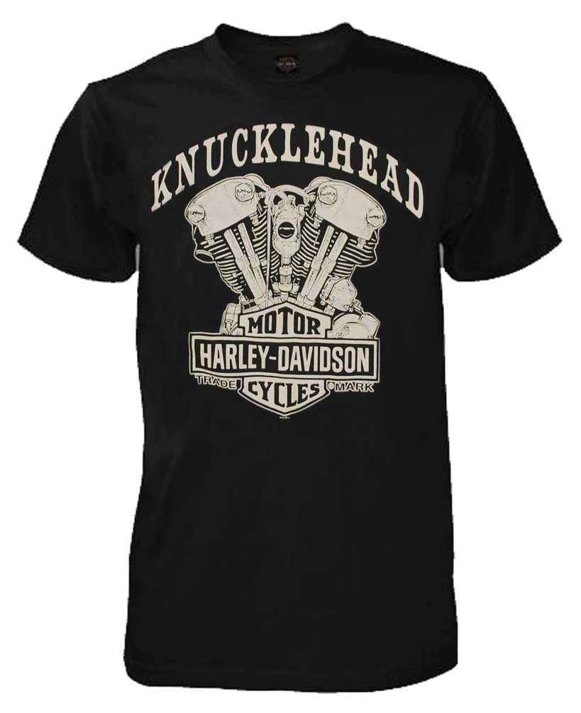 Harley-Davidson® Men's Knucklehead Engine Authentic T-Shirt Black